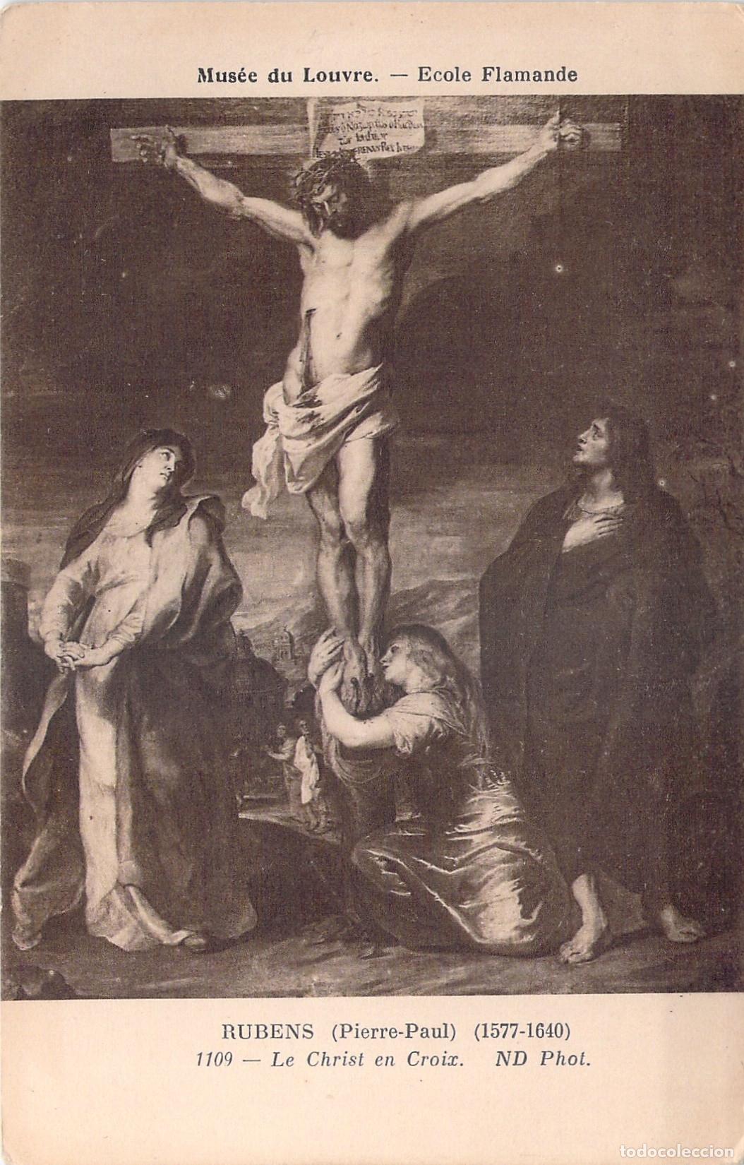 Postales: Postal de Arte de Rubens: El Cristo en la Cruz - Museo del Louvre