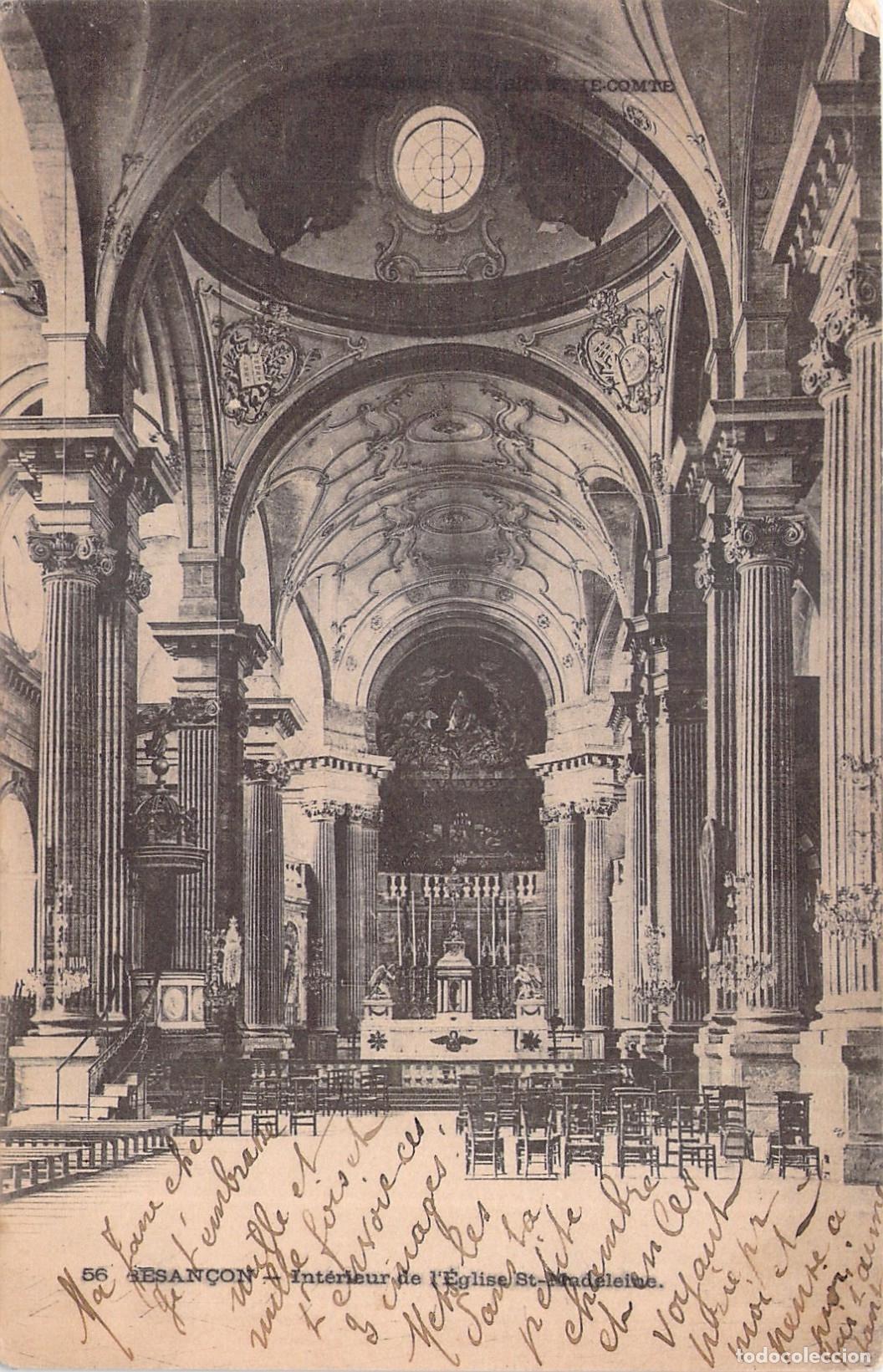 Postales: Postal del Interior de la Iglesia de St-Madeleine en Besan&ccedil;on