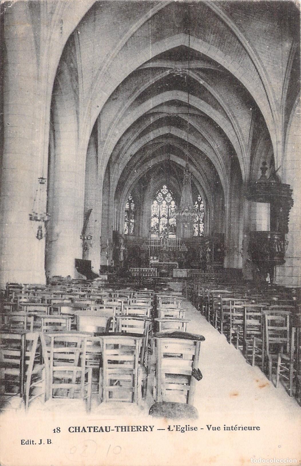 Postales: Tarjeta Postal de la Iglesia de Ch&acirc;teau-Thierry Vista Interior