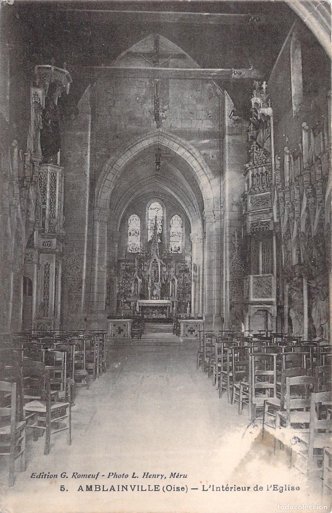 Postales: Tarjeta Postal del Interior de la Iglesia de Amblainville Oise