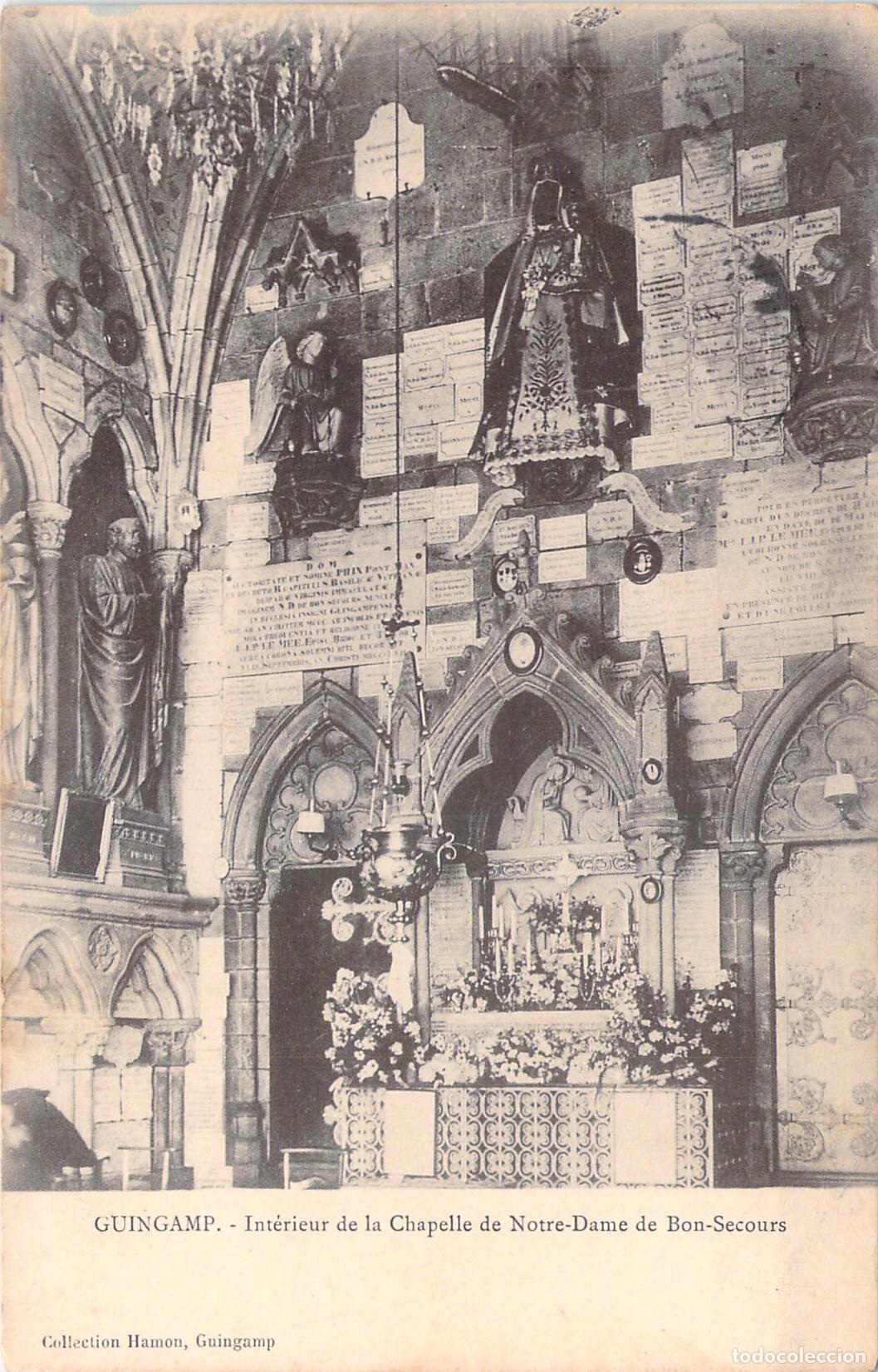 Postales: Postal Interior de la Capilla de Notre-Dame de Bon-Secours, Guingamp