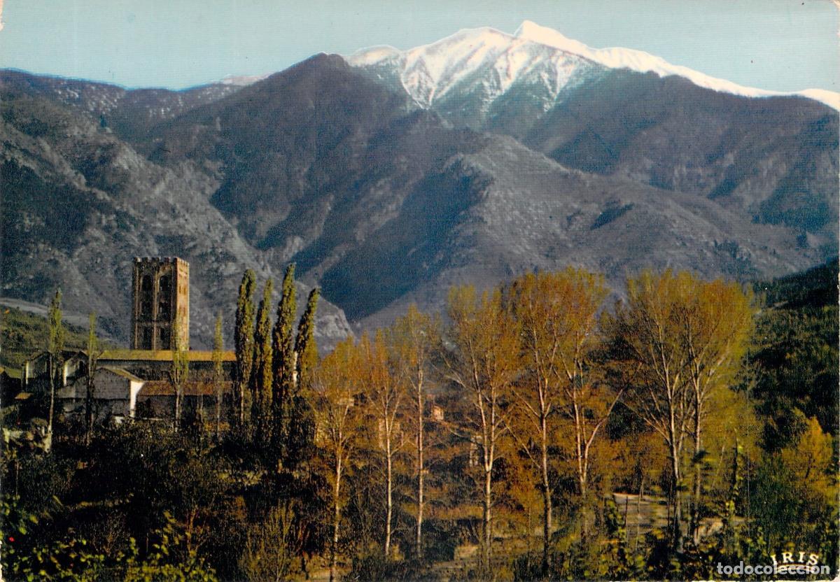 Postales: Postal de la Abad&iacute;a de San Miguel de Cuix&aacute; y el Monte Canig&oacute;, Francia