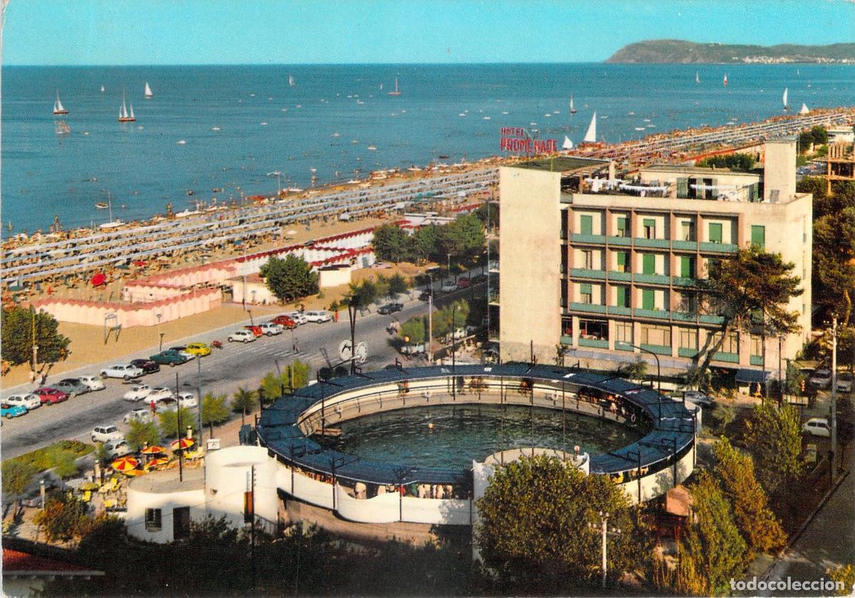 Postales: Postal de Riccione, Italia - Panorama del Hotel Promenade y la Playa