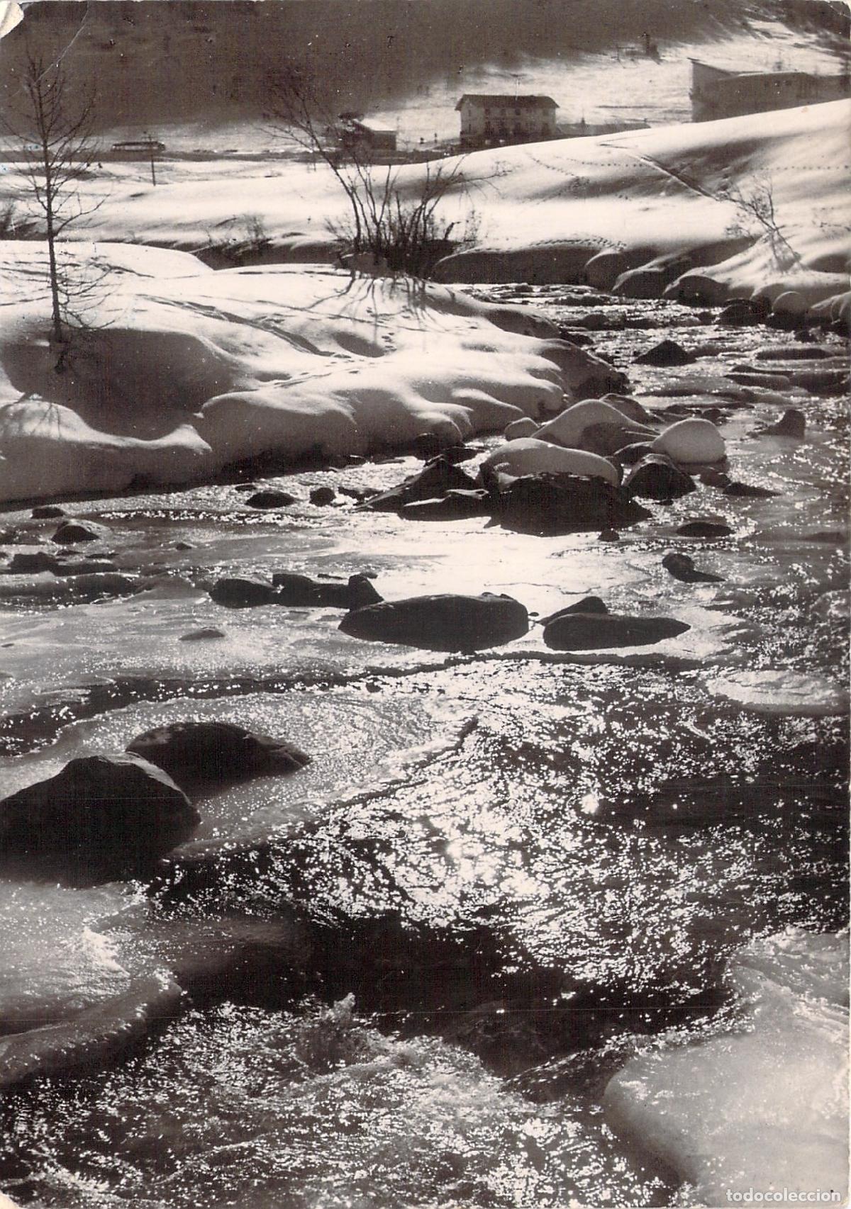 Postcards: Postal de Val d'Is&egrave;re Paisaje de R&iacute;o Nevado en Alpes Franceses