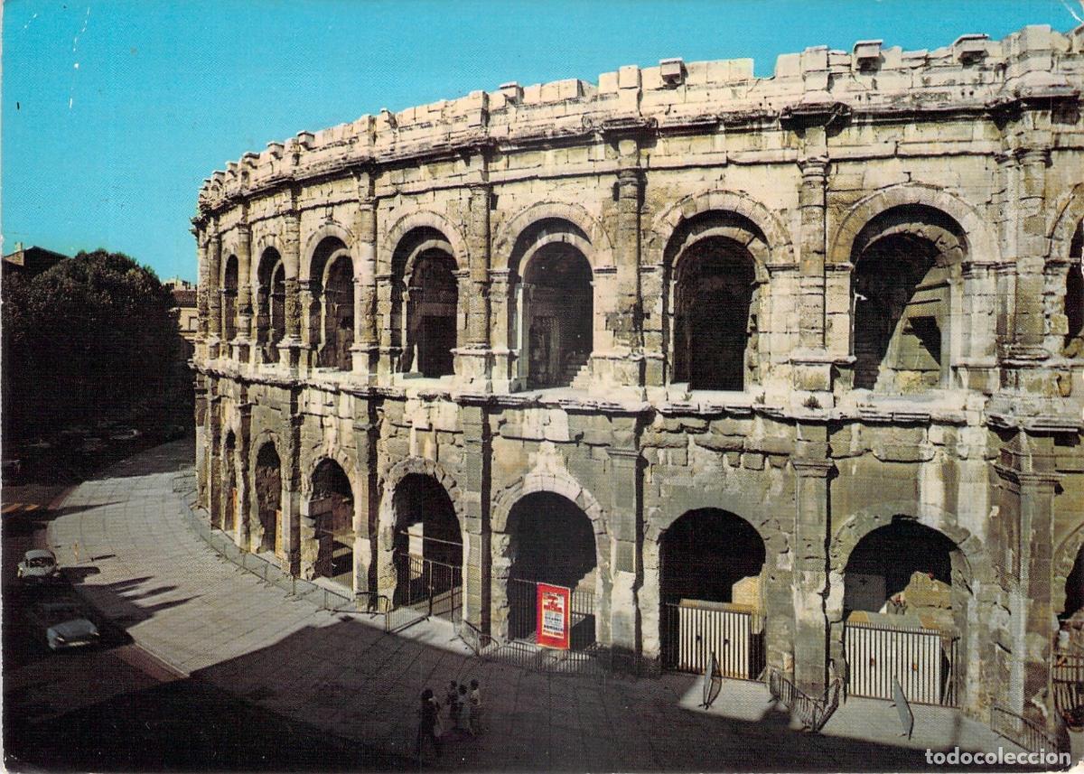 Postales: Postal del Anfiteatro Romano de Nimes, Francia