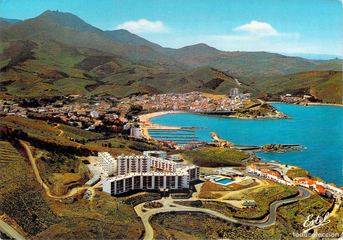 Cartes Postales: Postal de Banyuls-sur-Mer: Vista A&eacute;rea del Puerto y Residencia