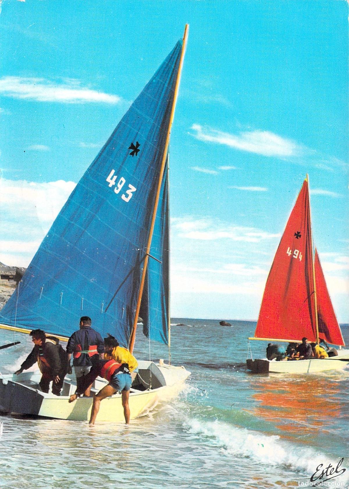 Postcards: Postal de Veleros al Partir Plaisirs de la Voile