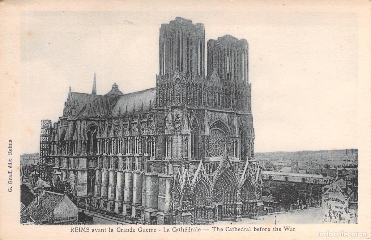 Cartes Postales: Postal de la Catedral de Reims antes de la Gran Guerra