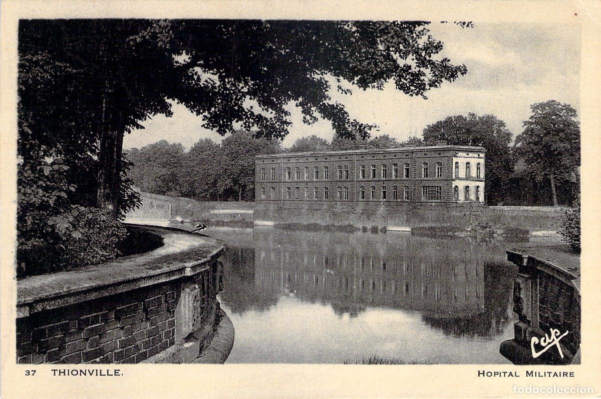 Postales: Postal del Hospital Militar de Thionville y su Reflejo