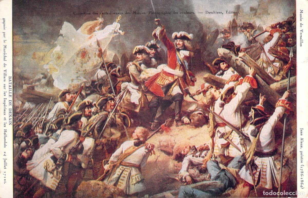 Postales: Postal Art&iacute;stica Batalla de Denain de Jean Alaux Museo de Versalles