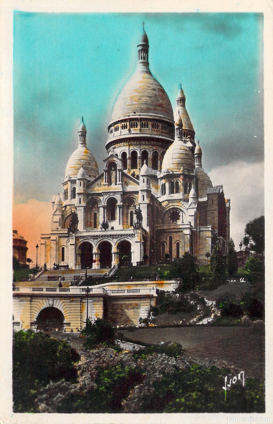 Postales: Postal Bas&iacute;lica del Sagrado Coraz&oacute;n de Montmartre Par&iacute;s Yvon