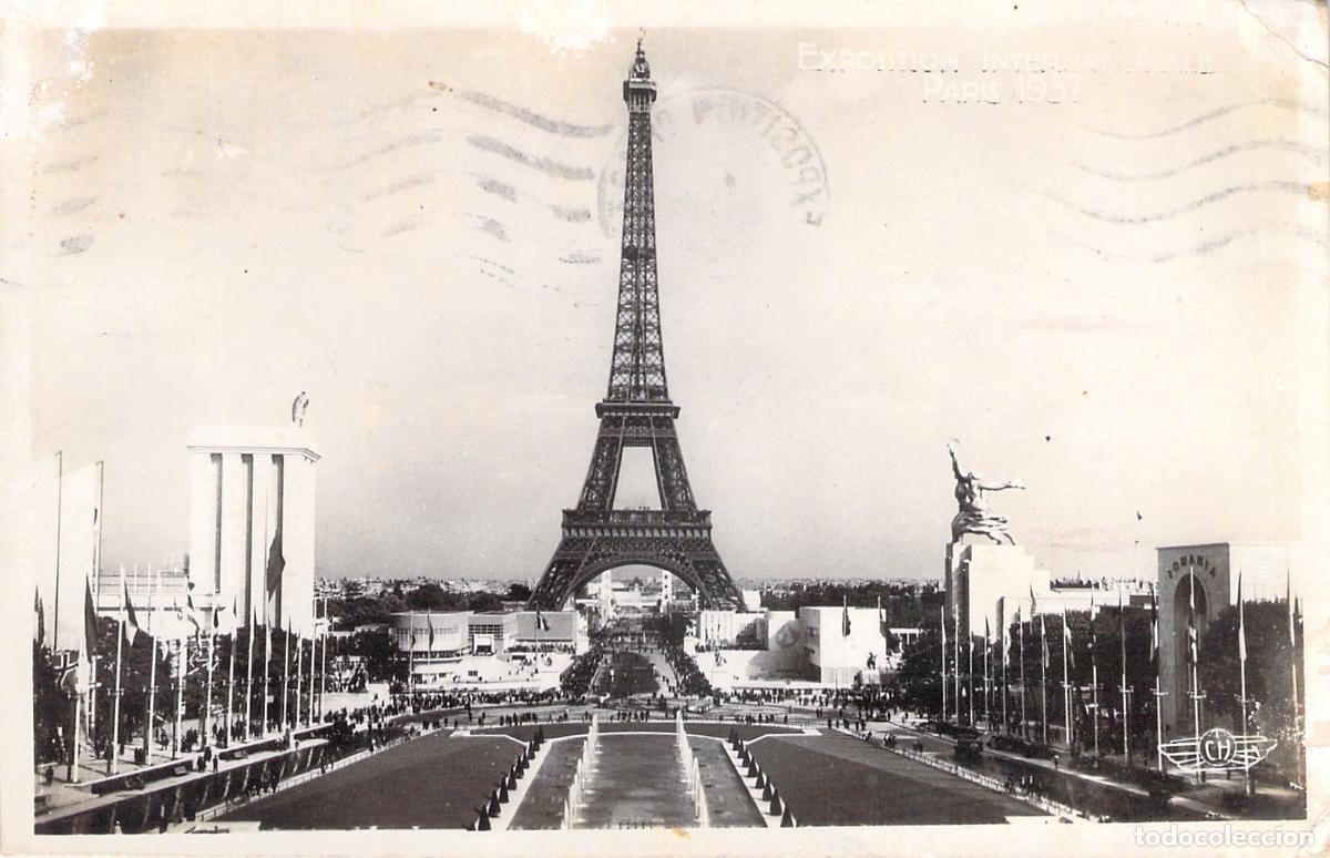 Postales: Postal Exposici&oacute;n Internacional de Par&iacute;s Vista desde el Trocadero
