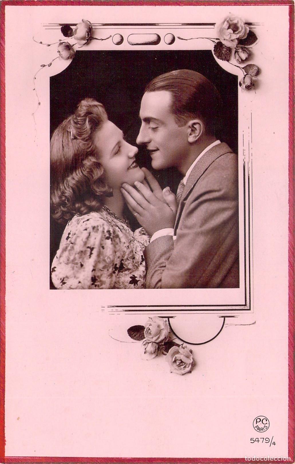 Postales: Postal Rom&aacute;ntica de Pareja Enamorada, Edici&oacute;n P-C Paris