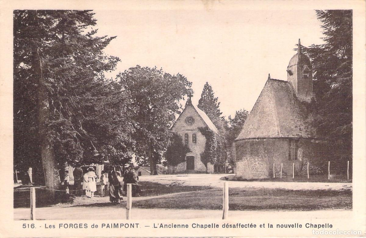 Postales: Postal de Les Forges de Paimpont - Antigua y Nueva Capilla