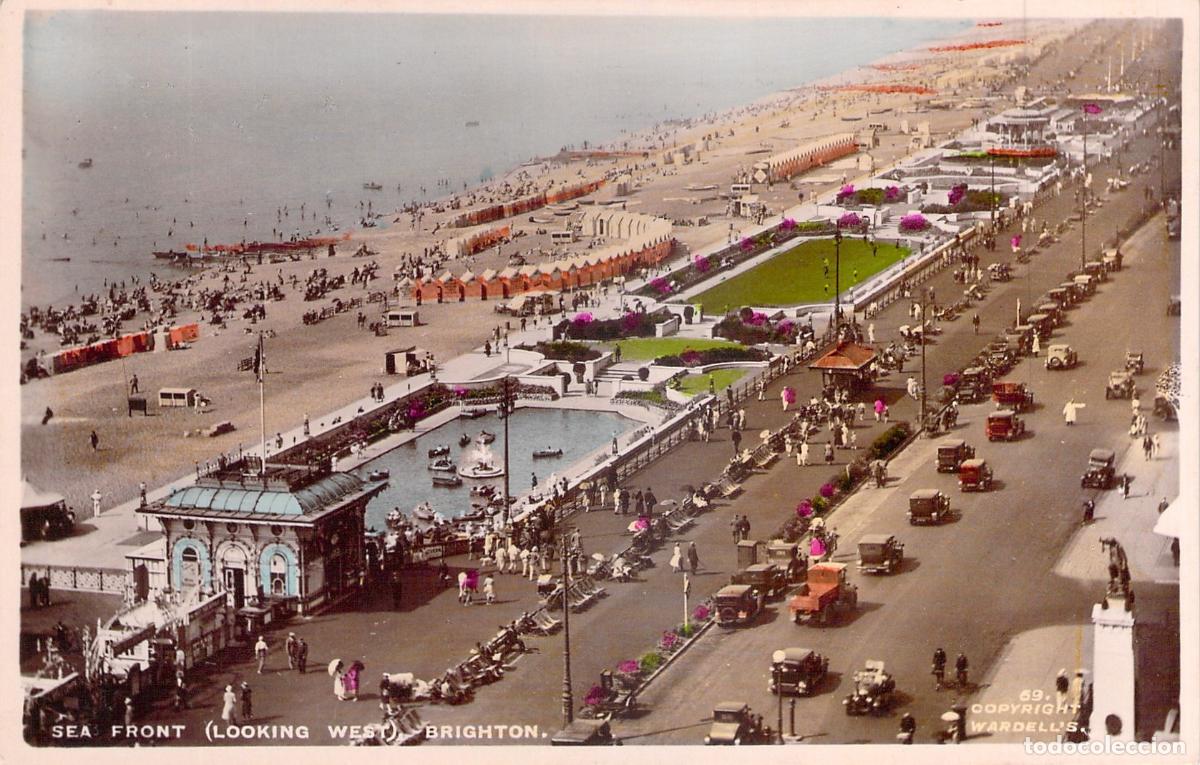 Postkarten: Postal de Brighton Frente al Mar Mirando al Oeste Inglaterra