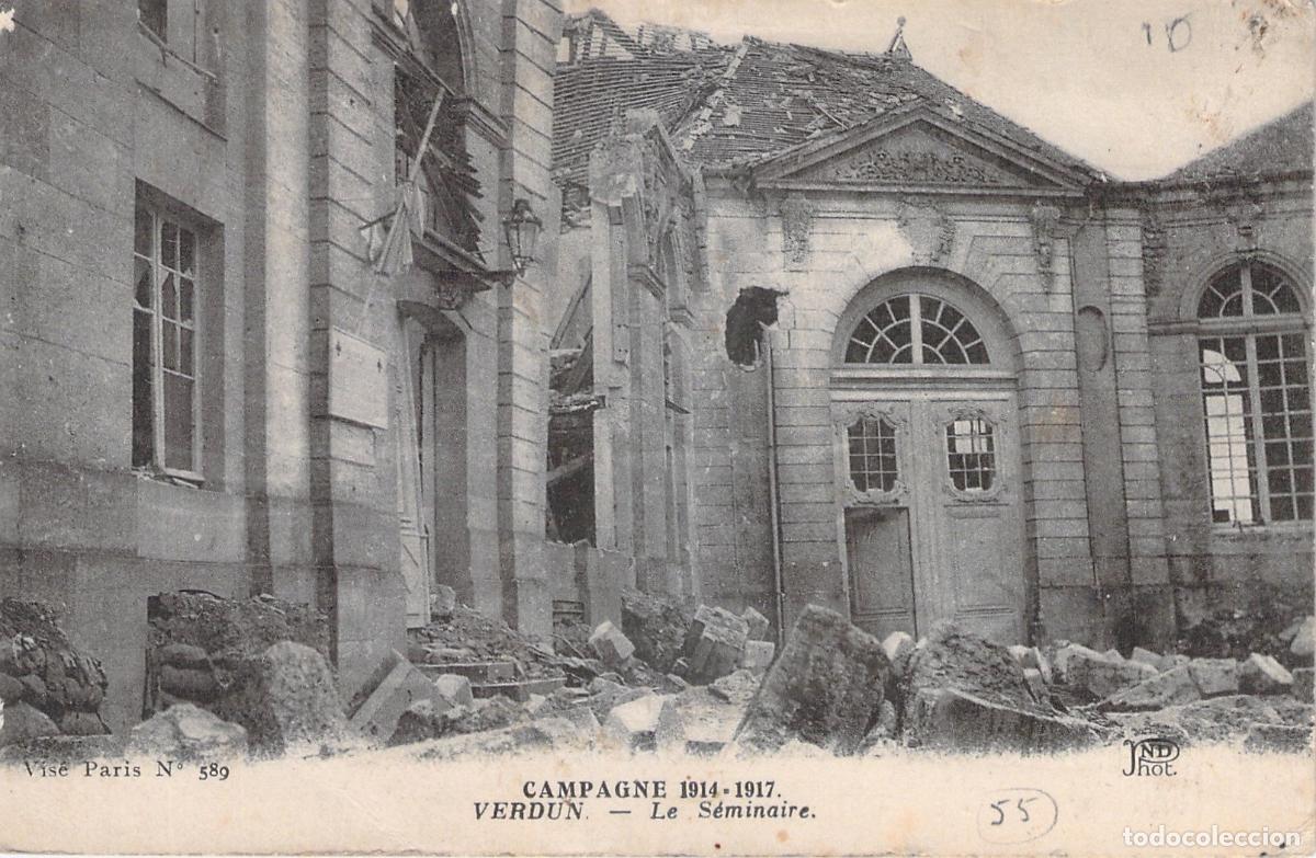 Cartoline: Postal de Verdun, Ruinas del Seminario en la Primera Guerra Mundial