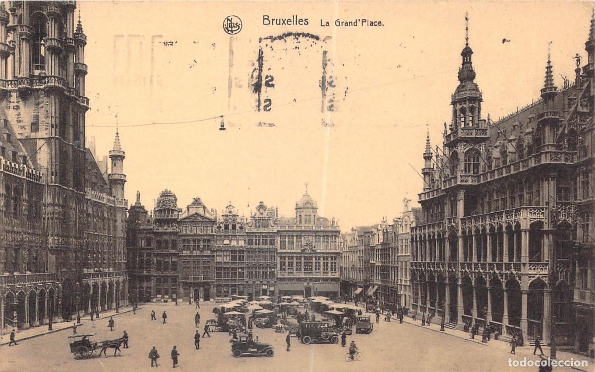 Cartoline: Postal de Bruselas La Grand'Place Plaza Mayor de B&eacute;lgica