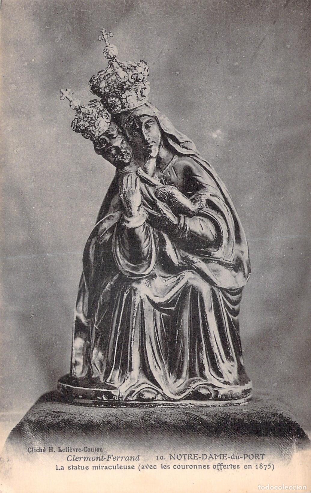 Cartoline: Postal de la Estatua Milagrosa de Notre-Dame-du-Port, Clermont-Ferrand