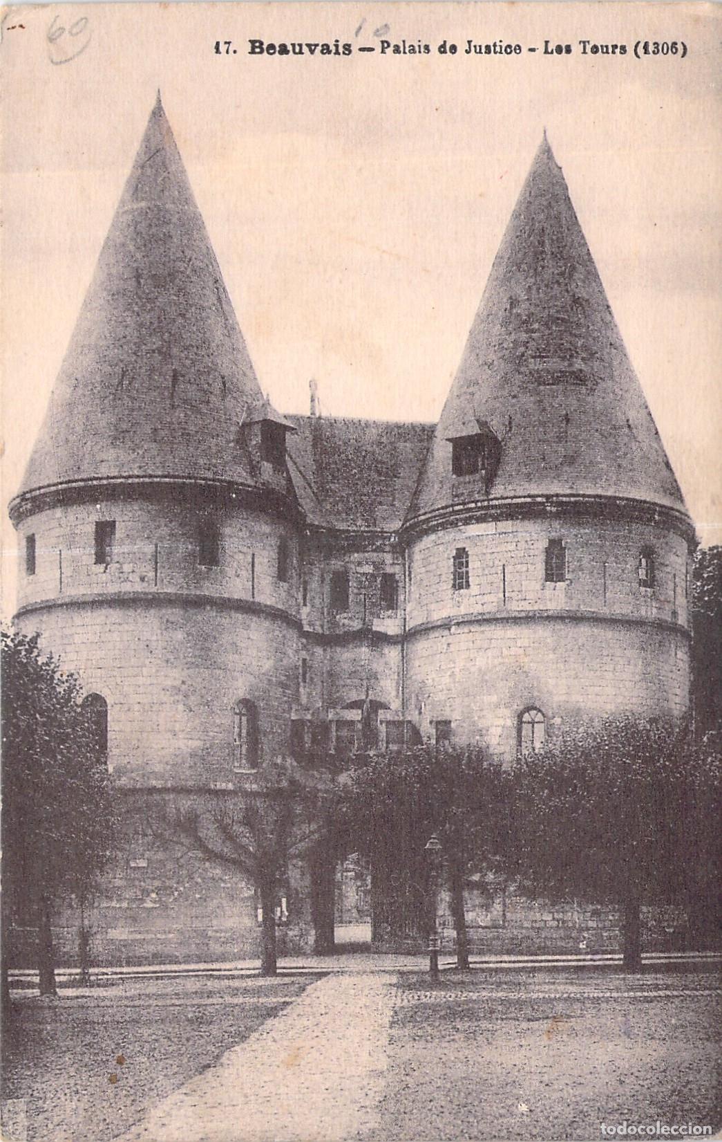 Postkarten: Postal Palacio de Justicia de Beauvais Torres Medievales