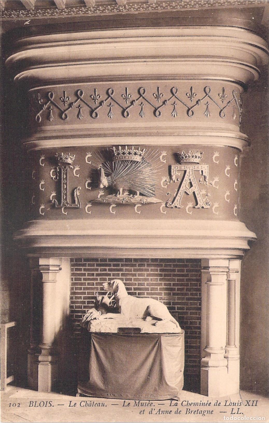 Cartoline: Postal Chimenea de Luis XII Castillo de Blois Francia