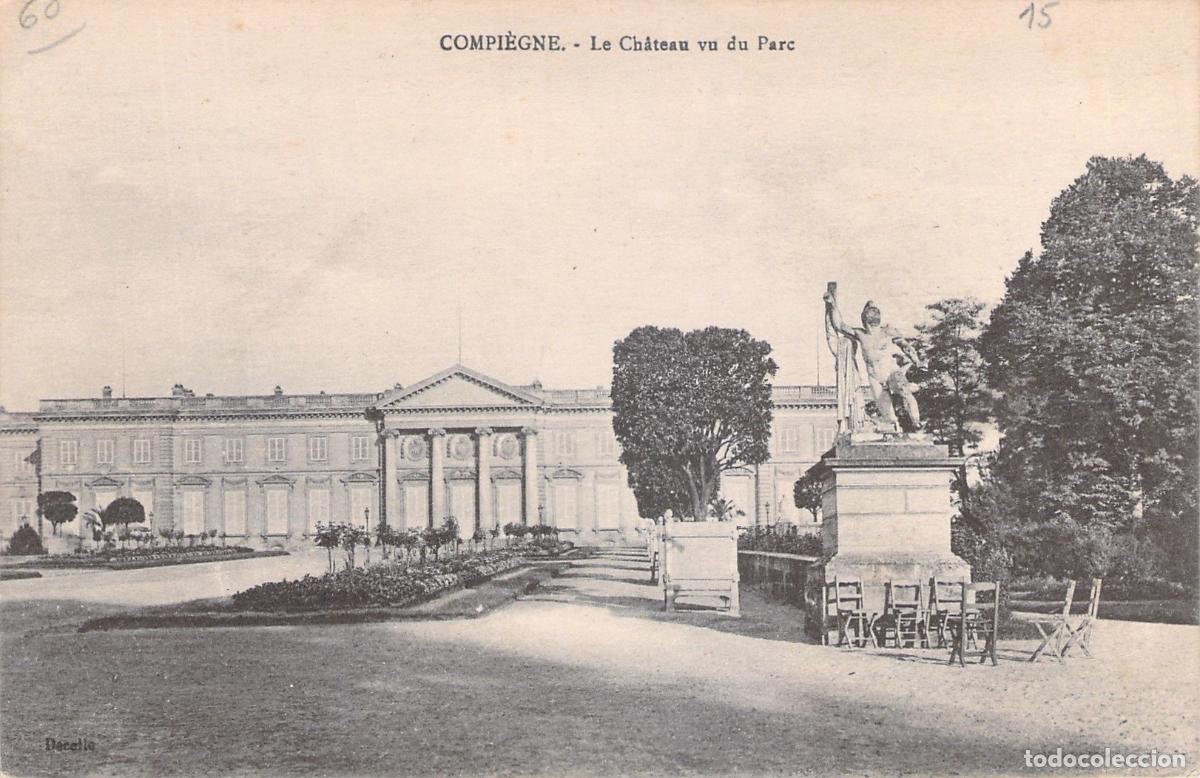 Cartoline: Postal Castillo de Compi&egrave;gne Visto desde el Parque