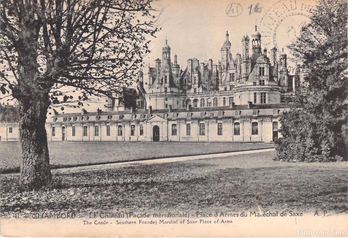Cartoline: Tarjeta Postal Castillo de Chambord Fachada Meridional Francia