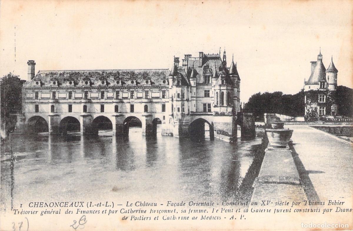 Cartoline: Postal del Castillo de Chenonceau, Fachada Oriental, Francia