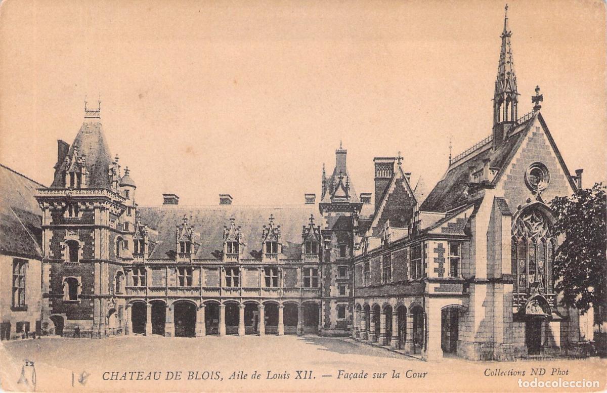 Cartoline: Postal Castillo de Blois, Ala de Luis XII, Fachada del Patio