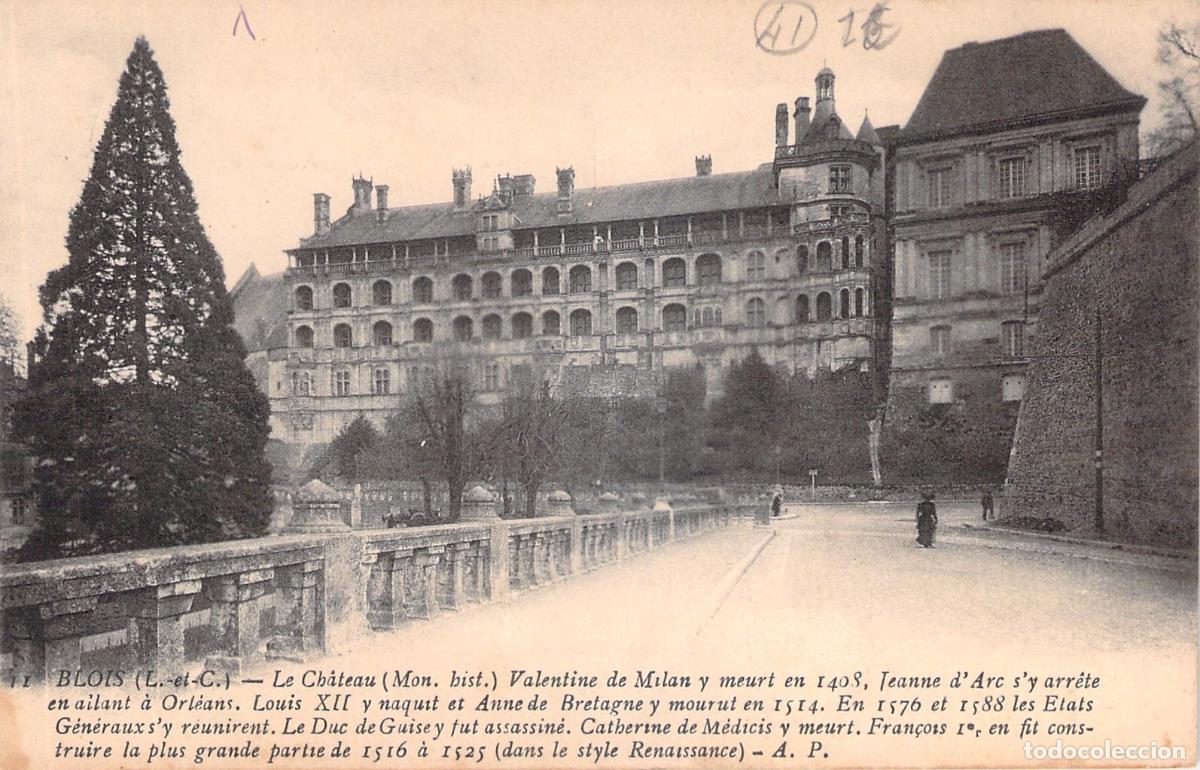 Postales: Tarjeta Postal del Castillo de Blois en Francia, Loir-et-Cher