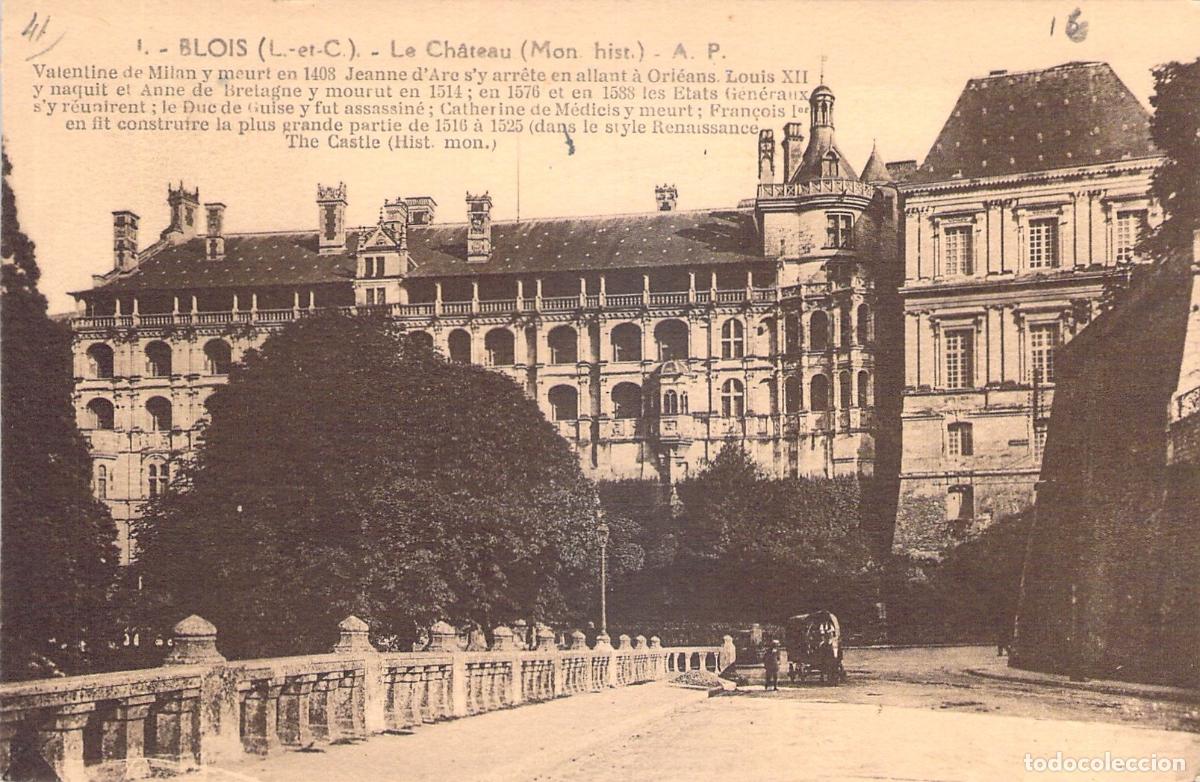 Postales: Tarjeta Postal del Castillo de Blois, Francia - Arquitectura Hist&oacute;rica