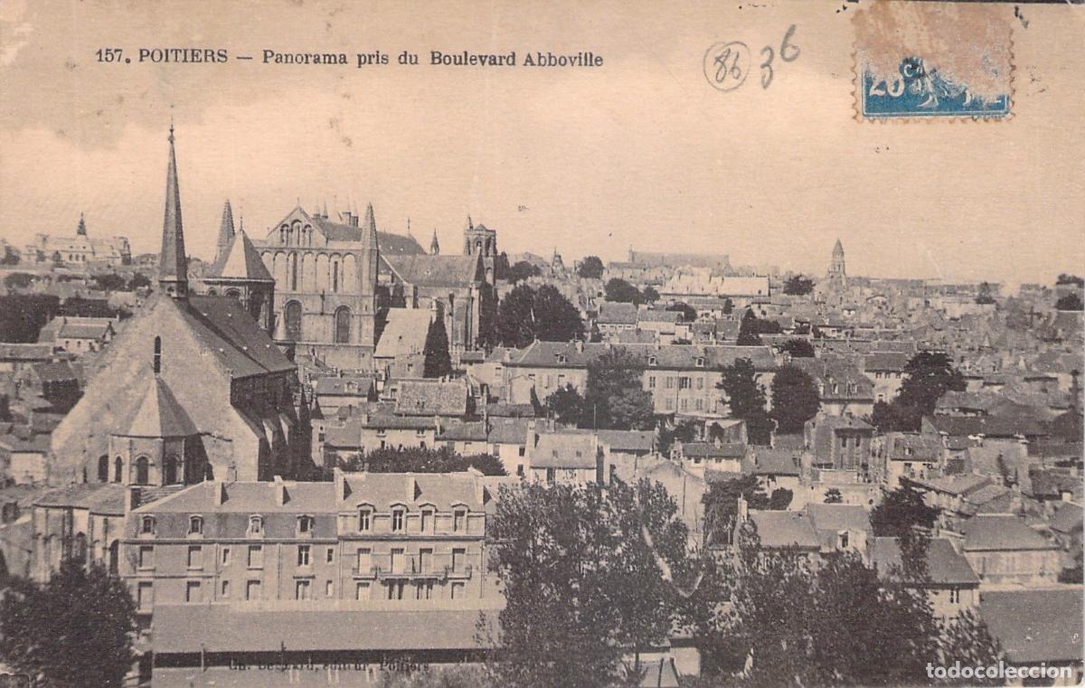 Postales: Postal de Poitiers: Panorama desde el Boulevard Abboville