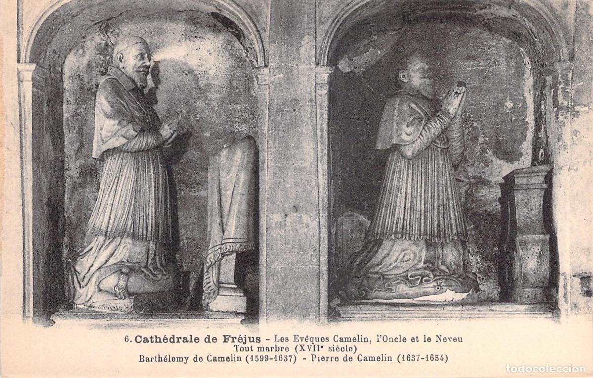 Postales: Postal de la Catedral de Fr&eacute;jus Obispos Camelin de M&aacute;rmol