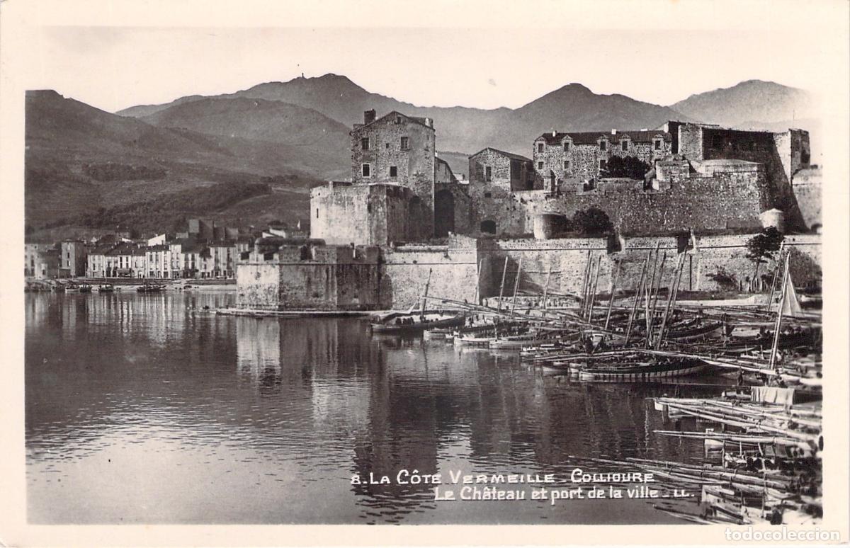Postales: Postal de Collioure, el Castillo y el Puerto, Francia