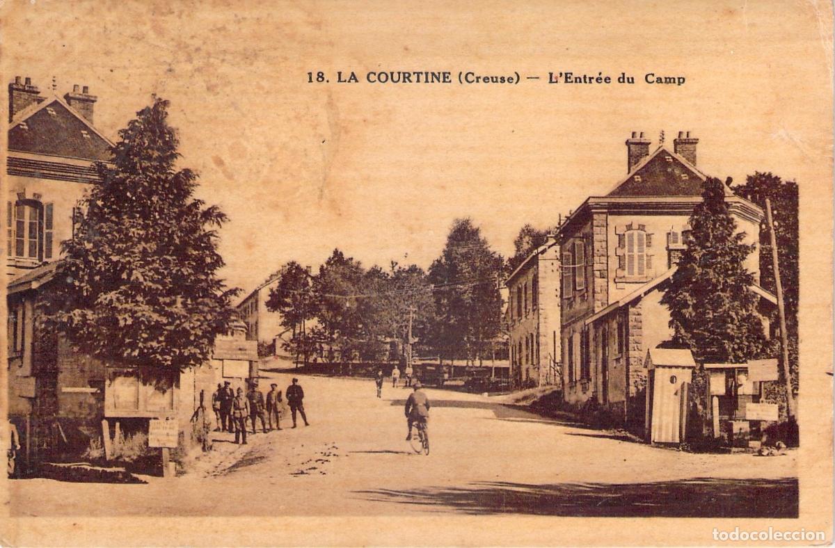 Postales: Postal Entrada al Campamento Militar de La Courtine