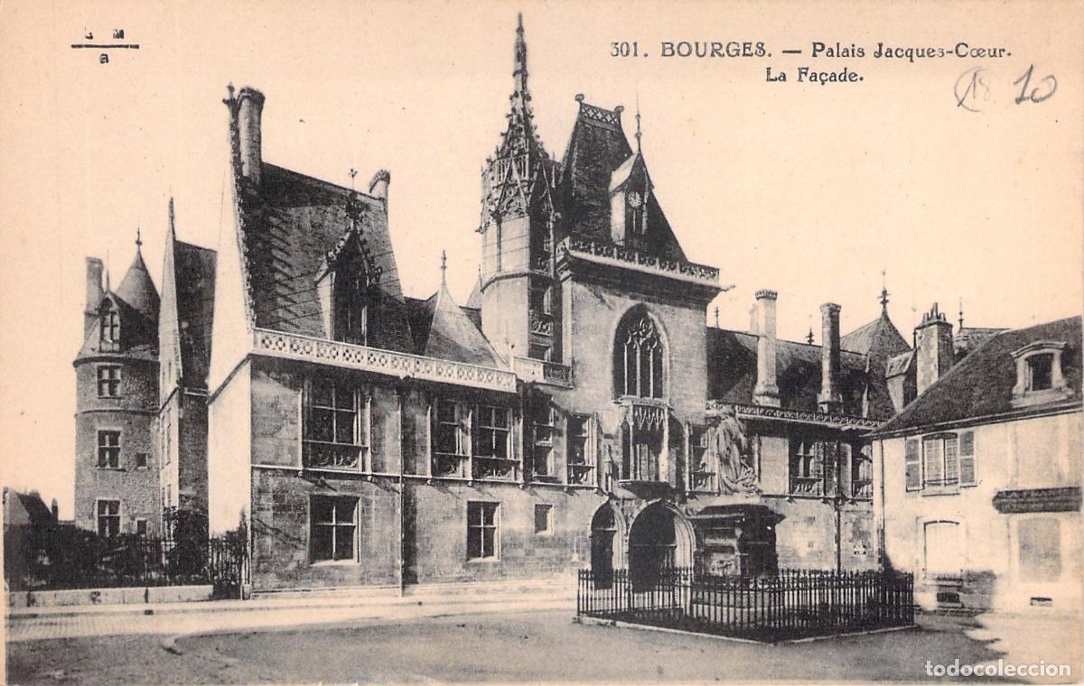 Postales: Postal de Bourges - Fachada del Palais Jacques-C&oelig;ur, Francia