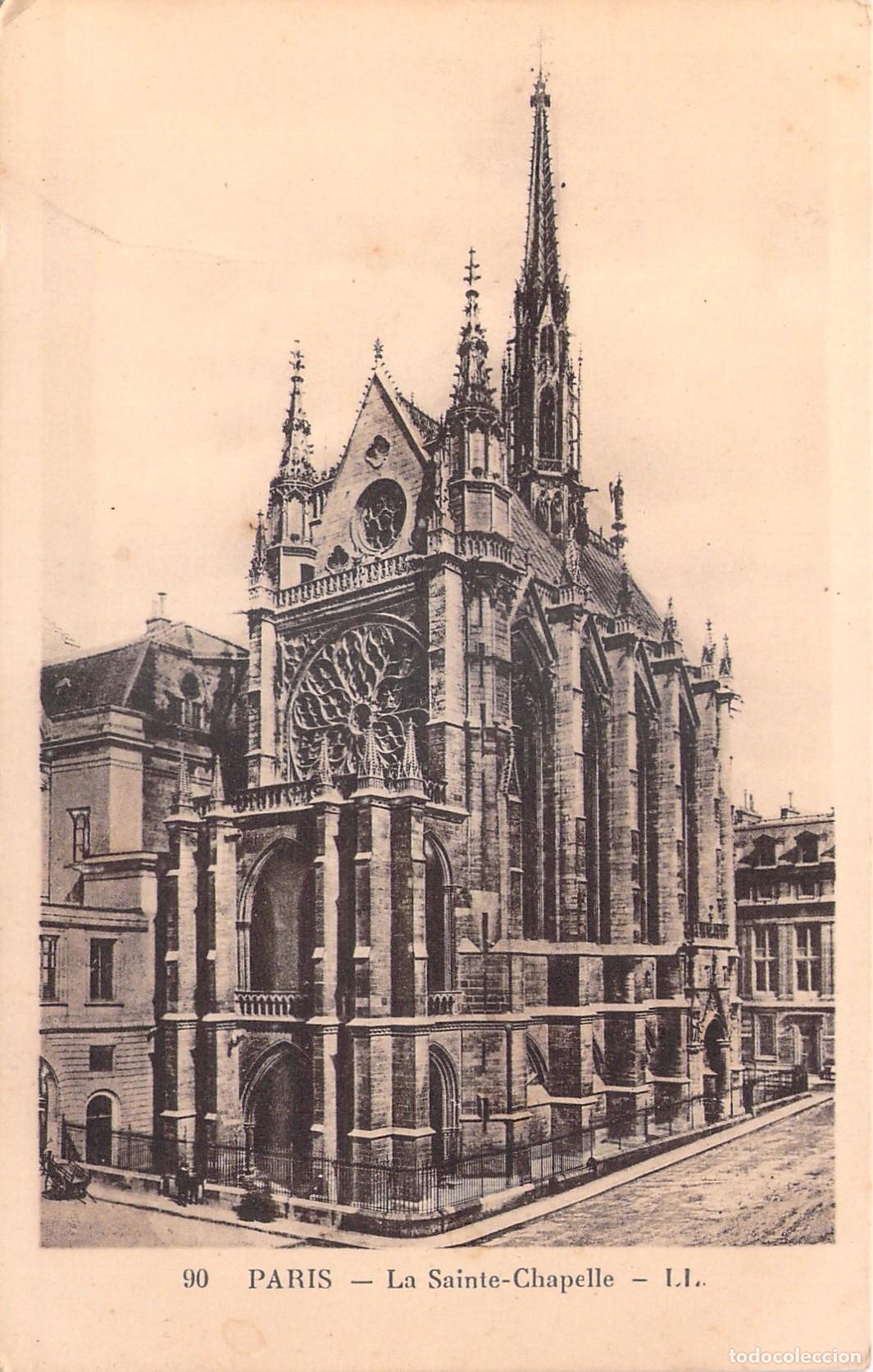 Postales: Postal de la Iglesia Sainte-Chapelle en Par&iacute;s Francia