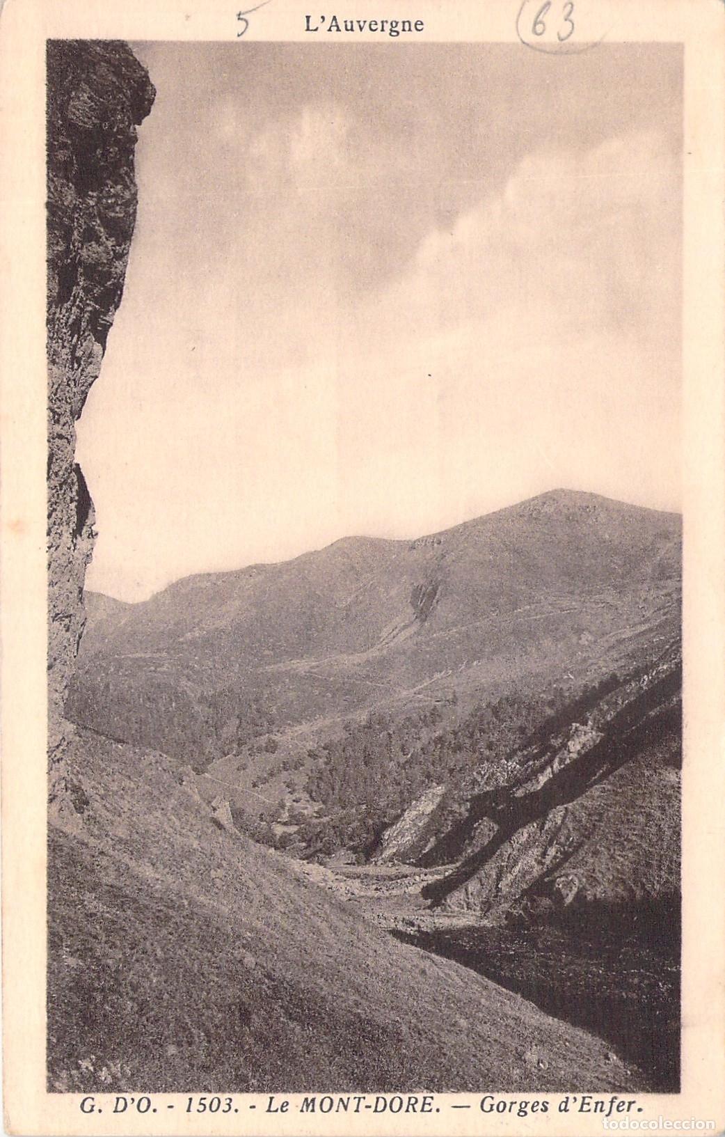 Postales: Postal de las Gorges d'Enfer en Le Mont-Dore, Auvernia
