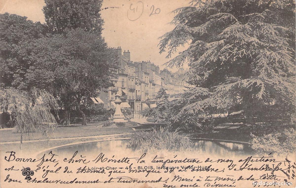 Postkarten: Postal de Blois Square Victor Hugo Francia Parque