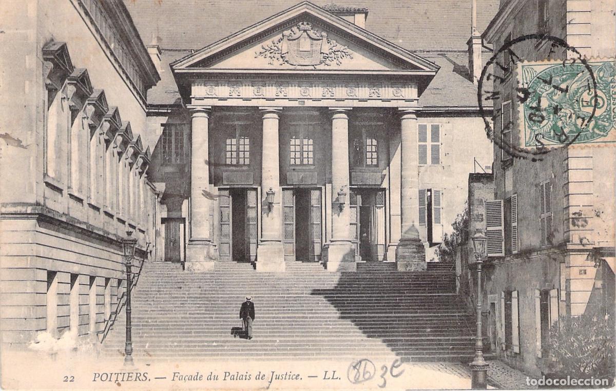 Postkarten: Postal de la Fachada del Palacio de Justicia en Poitiers, Francia