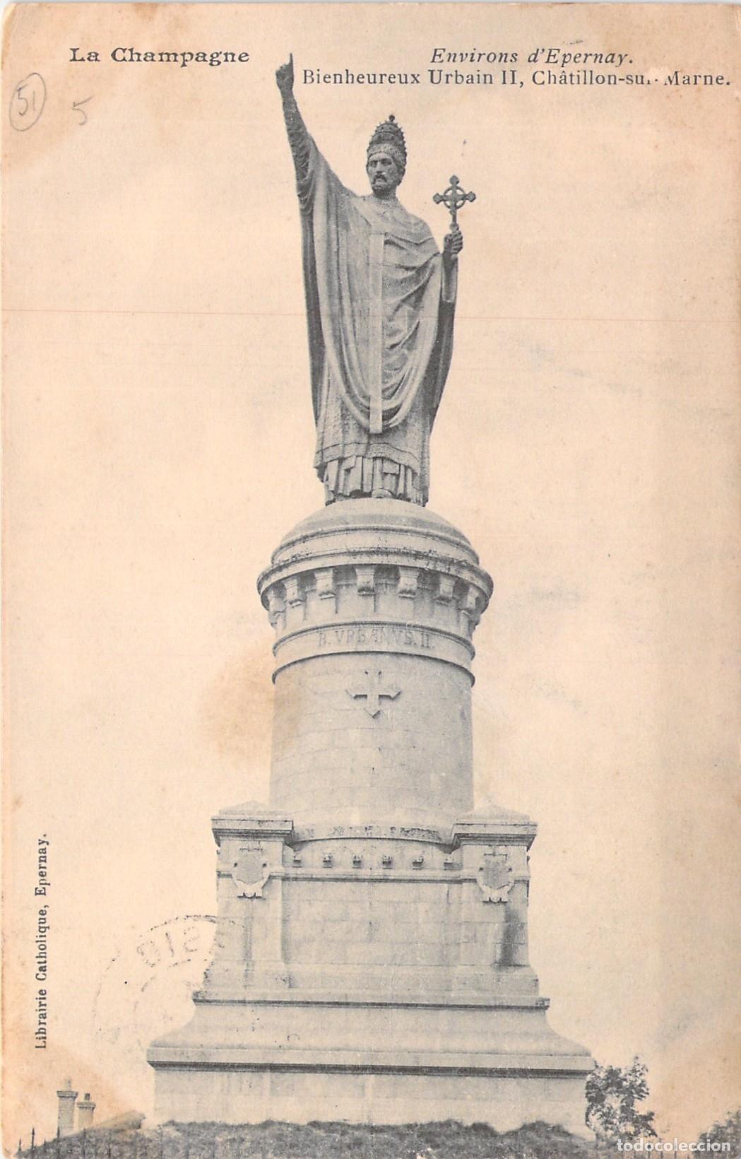Postkarten: Postal Monumento al Papa Urbano II en Ch&acirc;tillon-sur-Marne