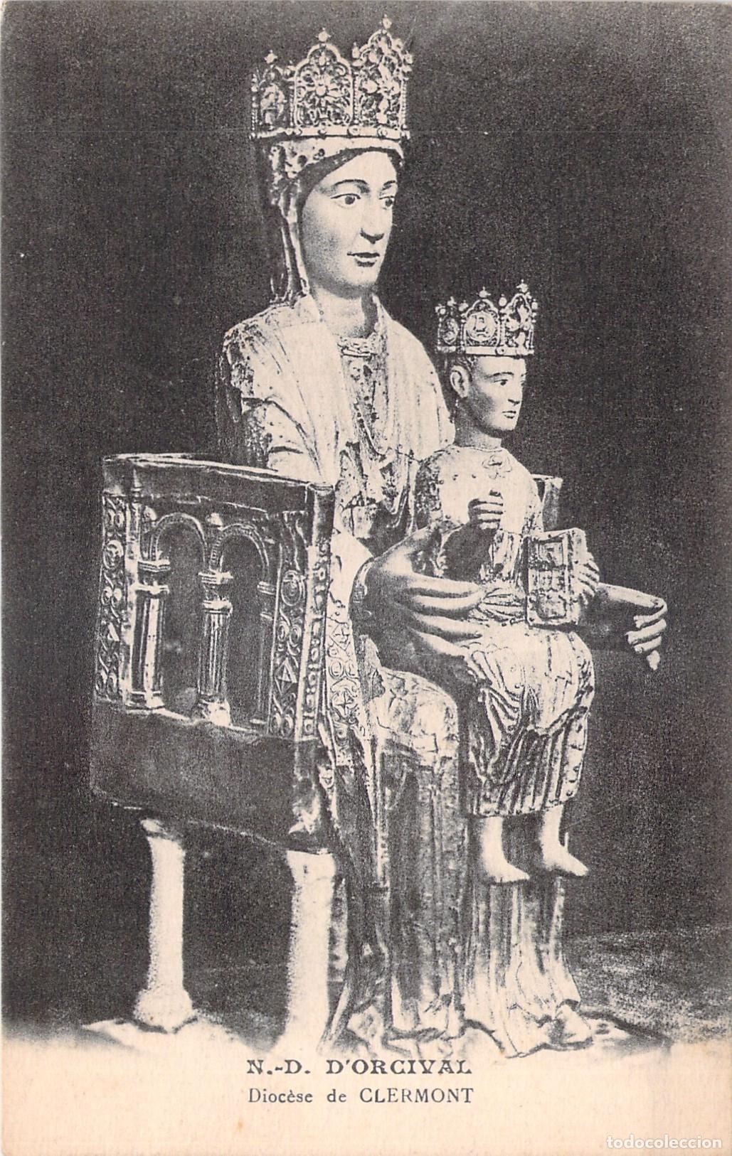 Postkarten: Postal Estatua de Notre-Dame d'Orcival Di&oacute;cesis de Clermont