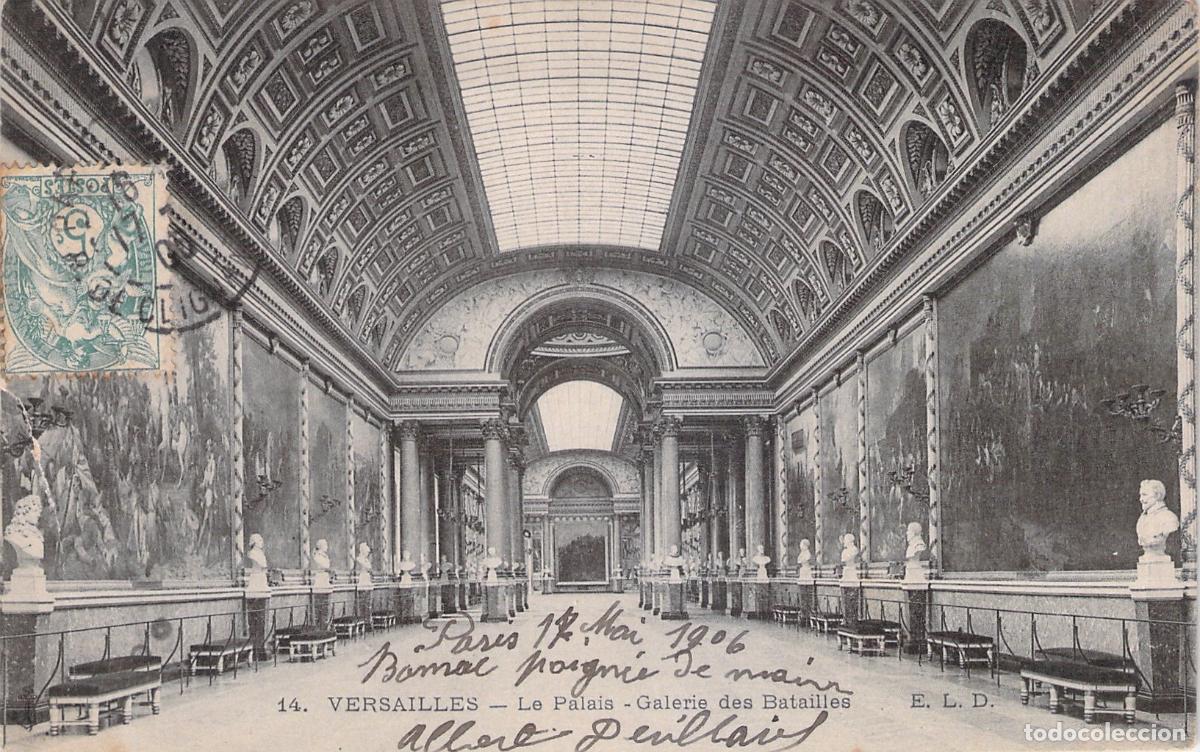 Postkarten: Postal de la Galer&iacute;a de las Batallas, Palacio de Versalles, Francia
