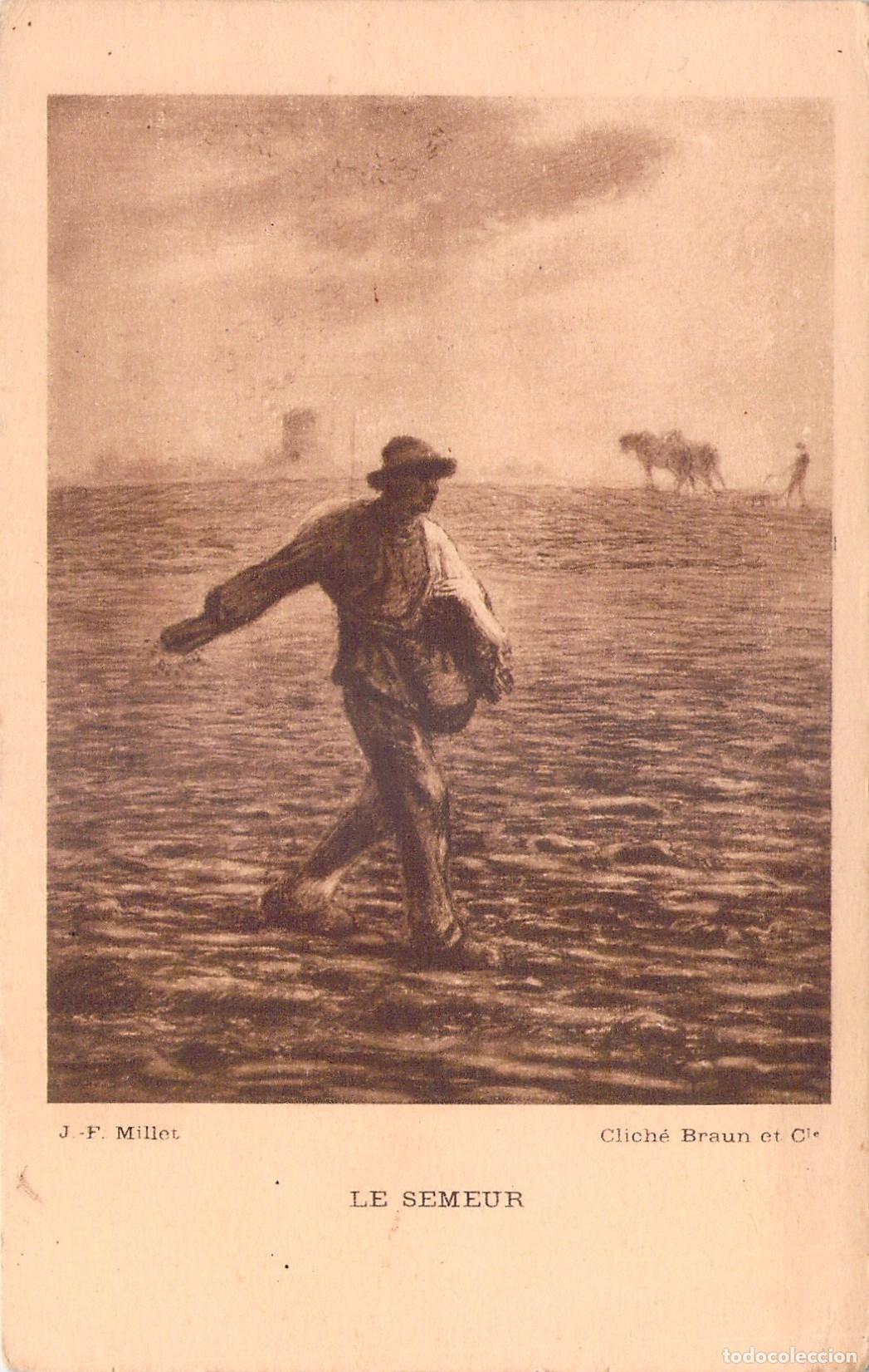 Postkarten: Postal Art&iacute;stica Le Semeur de Jean-Fran&ccedil;ois Millet