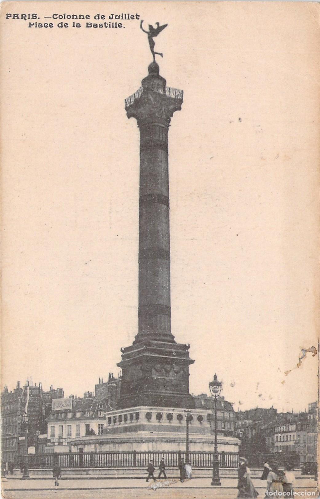Postkarten: Postal de Par&iacute;s Columna de Julio en la Plaza de la Bastilla
