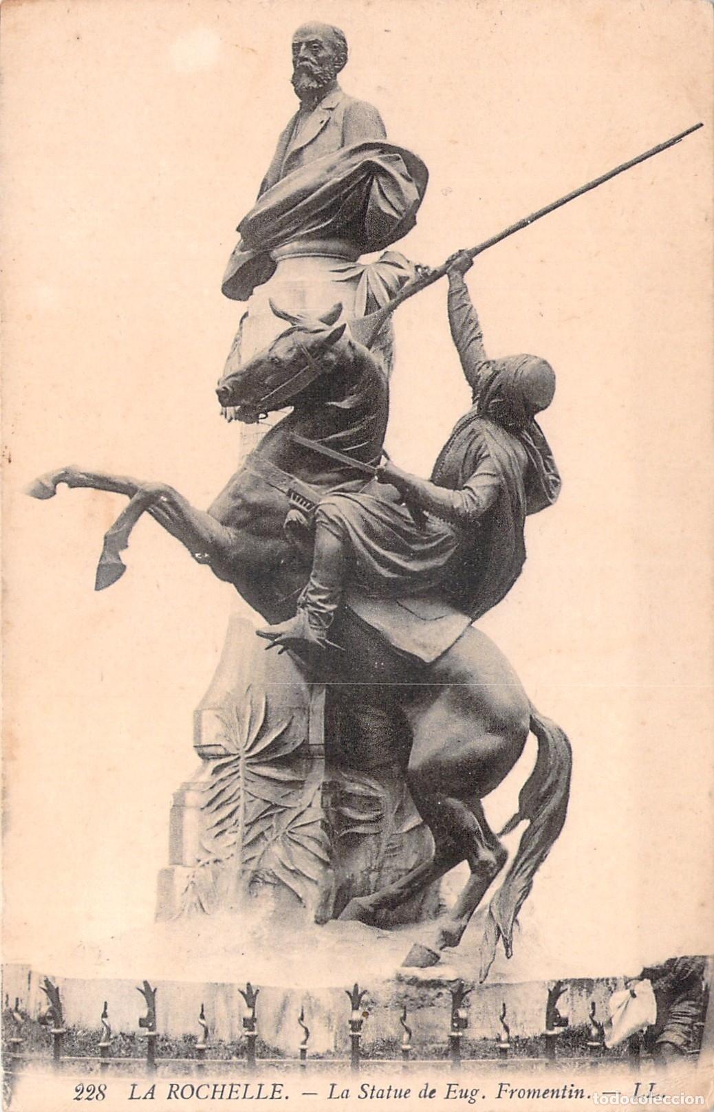 Postkarten: Postal de la Estatua de Eug&egrave;ne Fromentin en La Rochelle