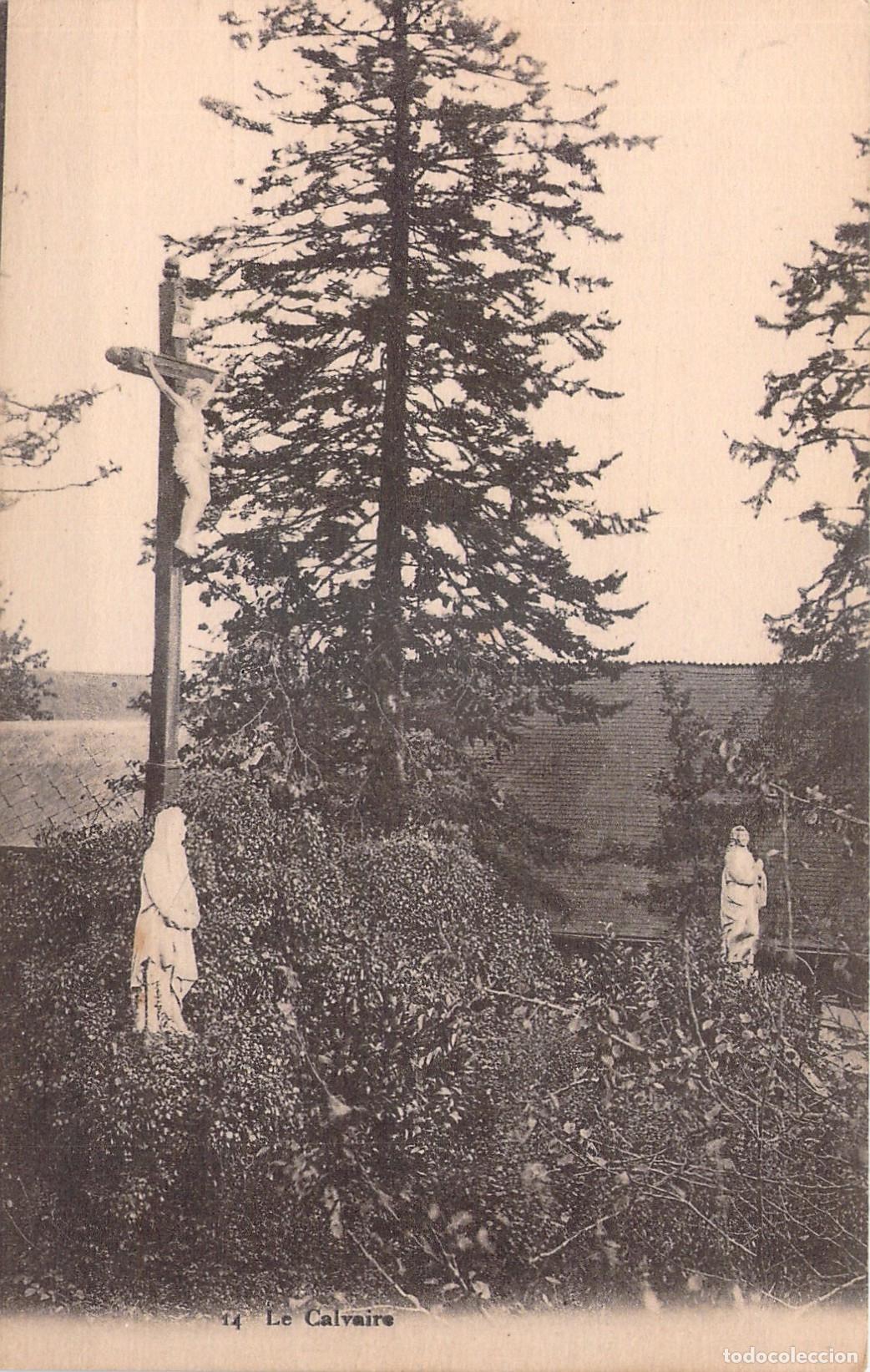 Cartoline: Postal Abbaye de Notre Dame de Thymadeuc, El Calvario, Br&eacute;han-Loud&eacute;ac