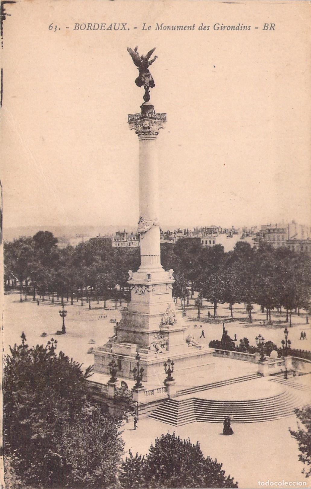 Cartoline: Postal de Burdeos - Monumento a los Girondinos
