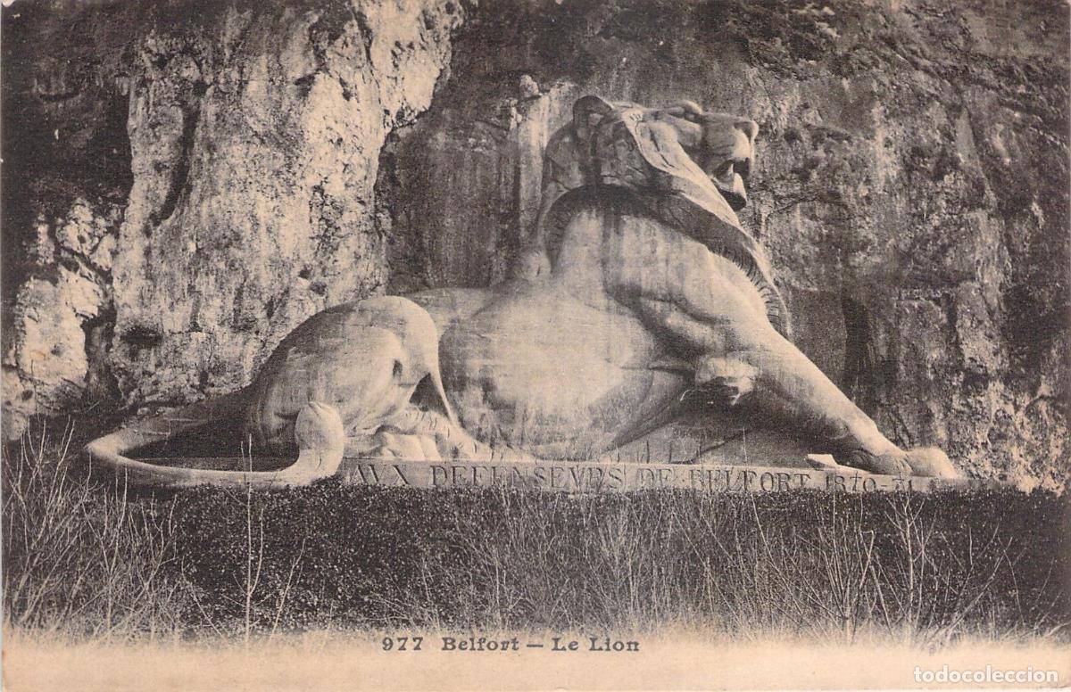 Cartoline: Tarjeta Postal Monumento del Le&oacute;n de Belfort Francia