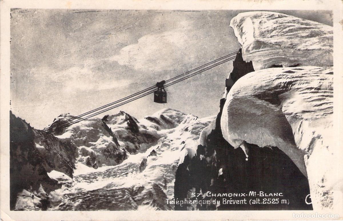 Cartoline: Postal de Chamonix Mont-Blanc y Telef&eacute;rico del Br&eacute;vent