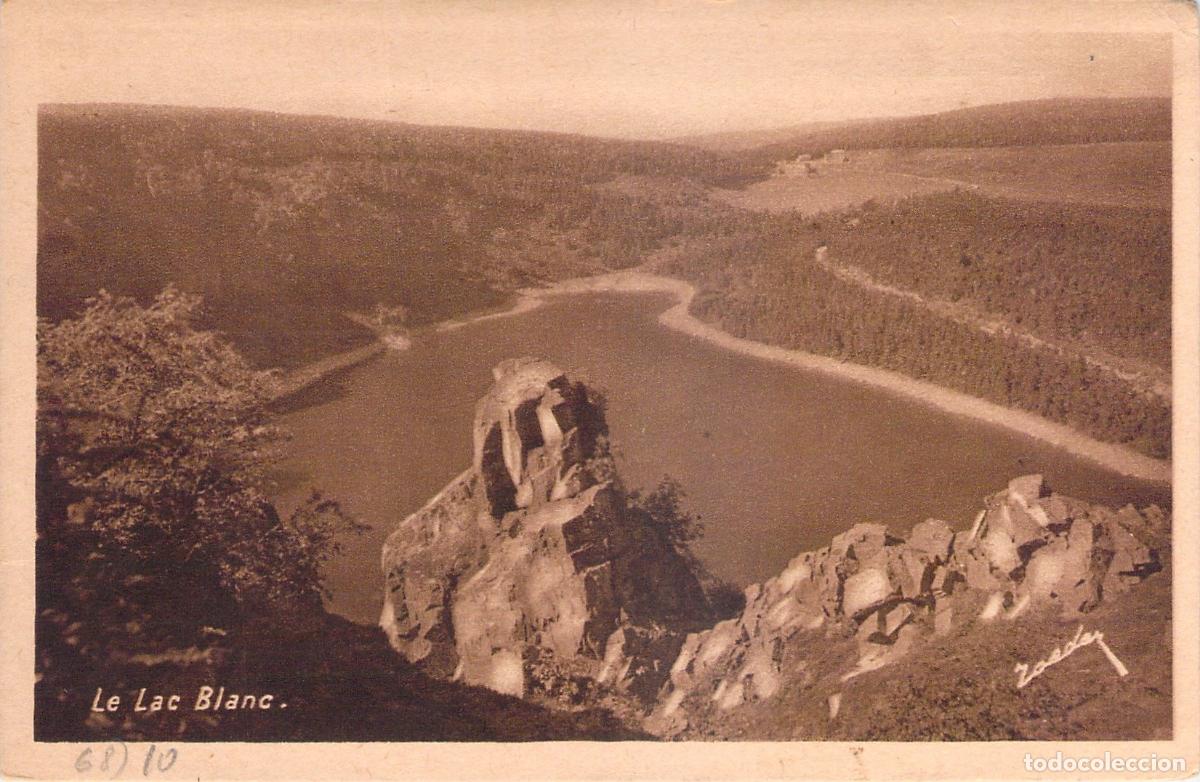 Cartoline: Postal de Paisaje del Lago Blanco (Lac Blanc) en Francia